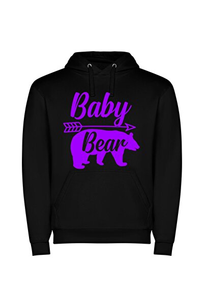 iLovePrints Magical Bear Designs Φούτερ με κουκούλα σε χρώμα Μαύρο