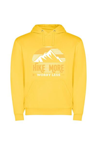iLovePrints Unbounded Hiking Serenity Φούτερ με κουκούλα σε χρώμα Κίτρινο