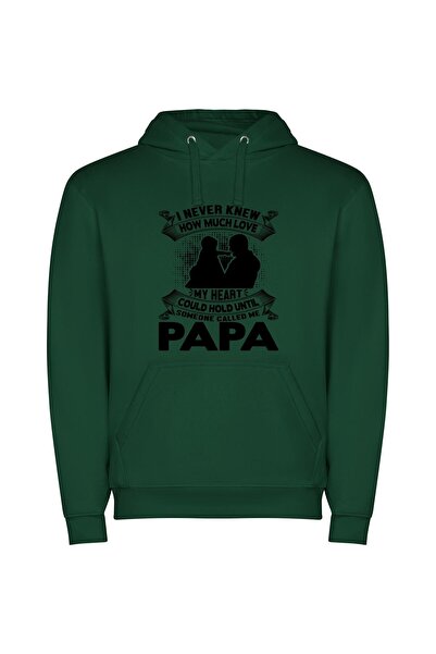 iLovePrints Infinite Parental Love Φούτερ με κουκούλα σε χρώμα Πράσινο