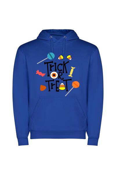 iLovePrints Luscious Halloween Candy Delight Φούτερ με κουκούλα σε χρώμα Μπλε