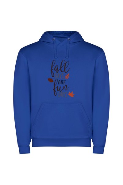 iLovePrints Fancy Fall Fête Φούτερ με κουκούλα σε χρώμα Μπλε