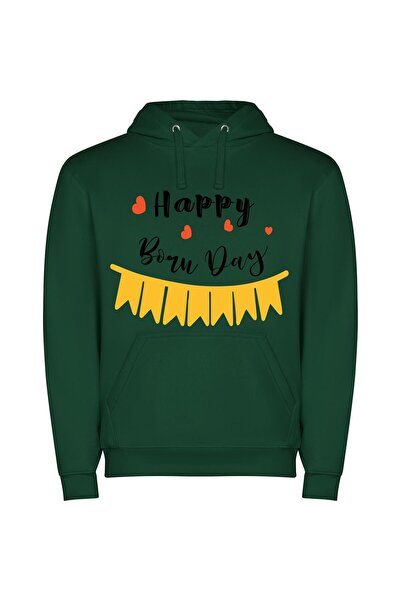 iLovePrints Blissful Adobe Birthday Creation Φούτερ με κουκούλα σε χρώμα Πράσινο
