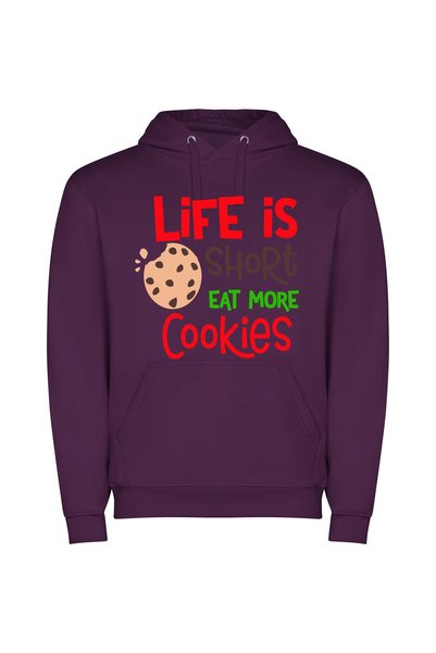 iLovePrints Cookie Love Affair Φούτερ με κουκούλα σε χρώμα Μωβ
