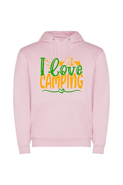 iLovePrints Tentastic Glamp-camp Delight Φούτερ με κουκούλα σε χρώμα Ροζ