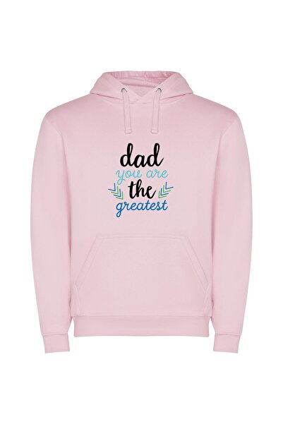 iLovePrints Daddy, My Gracious Hero Φούτερ με κουκούλα σε χρώμα Ροζ