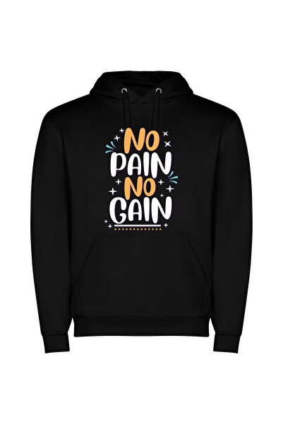 iLovePrints Pain-Free Artistic Statement Φούτερ με κουκούλα σε χρώμα Μαύρο