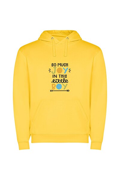 iLovePrints Radiant Little Joy Φούτερ με κουκούλα σε χρώμα Κίτρινο