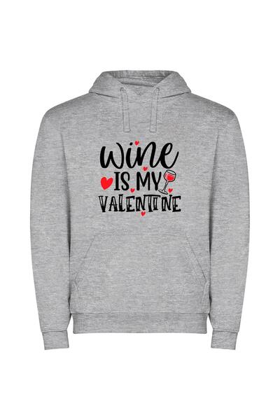 iLovePrints Glamorous Wine Affair Φούτερ με κουκούλα σε χρώμα Γκρι