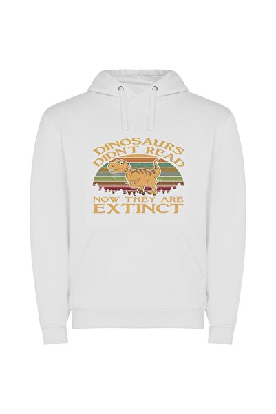 iLovePrints Fashionably Extinct: Literary Dinosaurs! Φούτερ με κουκούλα σε χρ...