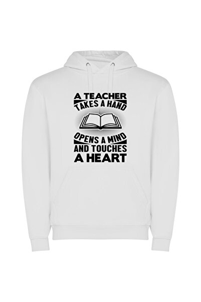 iLovePrints Hand, Mind, Heart: Enlightened Teacher Φούτερ με κουκούλα σε χρώμ...