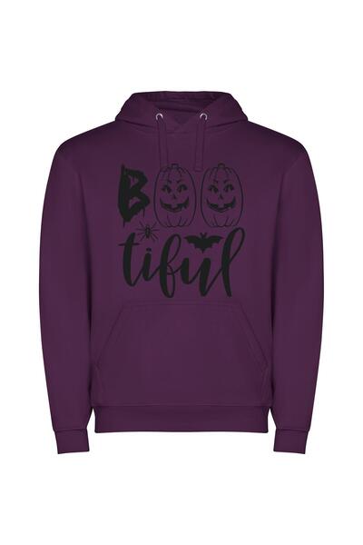 iLovePrints Mystic Jack-o'-Lanterns Φούτερ με κουκούλα σε χρώμα Μωβ