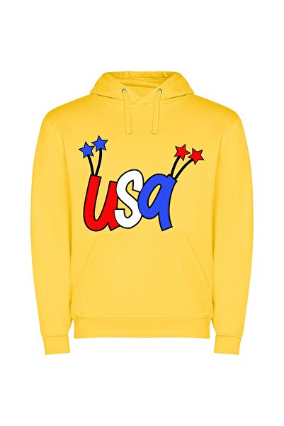 iLovePrints Proudly USA: Star-Spangled Celebration! Φούτερ με κουκούλα σε χρώ...