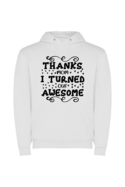 iLovePrints Wholesome Gratitude: Mom's Masterpiece Φούτερ με κουκούλα σε χρώμ...