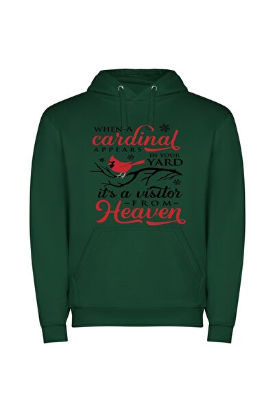 iLovePrints Heavenly Cardinal: Backyard Blessing Φούτερ με κουκούλα σε χρώμα ...