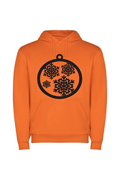 iLovePrints Hyper Detailed Snowflake Ornament Φούτερ με κουκούλα σε χρώμα Πορ...