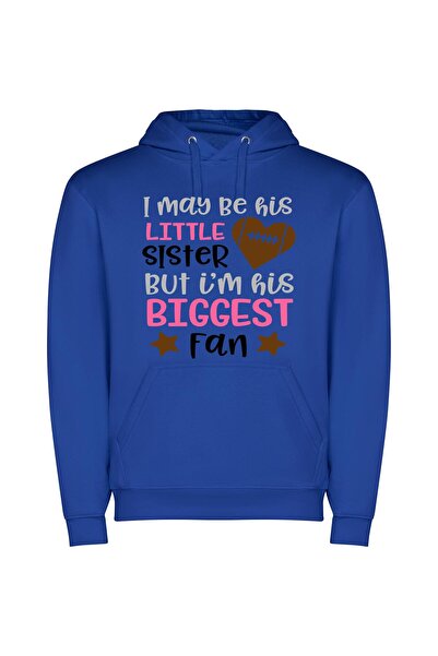 iLovePrints Greatest Sibling Supporter Φούτερ με κουκούλα σε χρώμα Μπλε