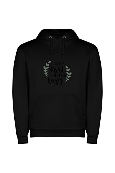iLovePrints Bold Life Choices Φούτερ με κουκούλα σε χρώμα Μαύρο