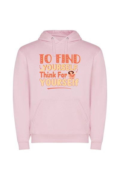 iLovePrints Empowering Minds, Captivating Vision Φούτερ με κουκούλα σε χρώμα Ροζ
