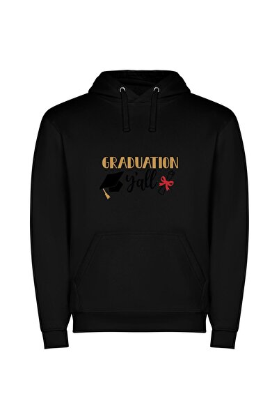 iLovePrints Grand Graduation Bash Φούτερ με κουκούλα σε χρώμα Μαύρο