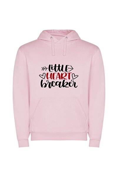 iLovePrints Scarlet Love Letters Φούτερ με κουκούλα σε χρώμα Ροζ