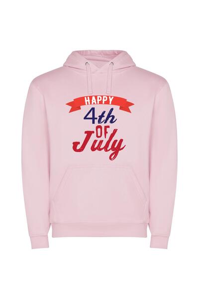 iLovePrints Patriotic Jubilee Celebration Φούτερ με κουκούλα σε χρώμα Ροζ