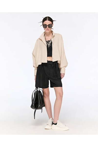 LAMANTE Oversize Keten Gömlek