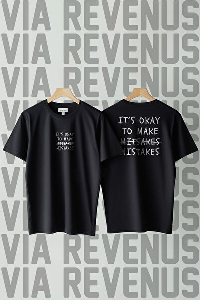 Vordevia Είναι εντάξει να κάνεις λάθη - Μπλουζάκι Unisex με στάμπα, χαλαρή εφ...