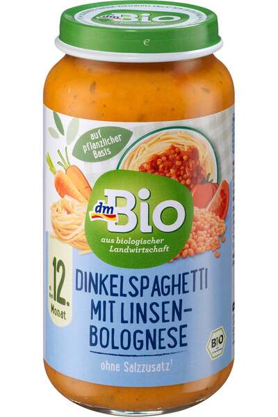 OEM Meniu spaghete bolognese cu linte, de la 12 luni, 250 g