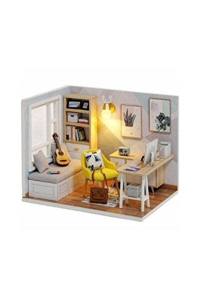Generic DIY Miniature Dollhouse Kit, 1:32 Scale Creative Room Mini Wooden Dol...