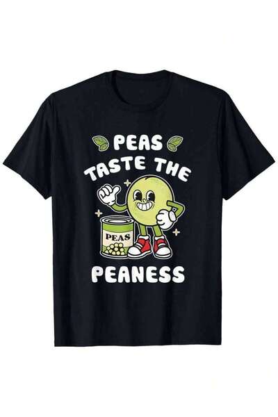 26LIK تي شيرت رجالي بتصميم مضحك 'Taste The Peaness' - تصميم غربي مميز على شكل...