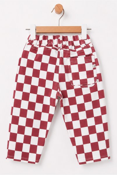 Dadamama Boy's Cotton Raw Denim Printed Pants, + Diaper Bag