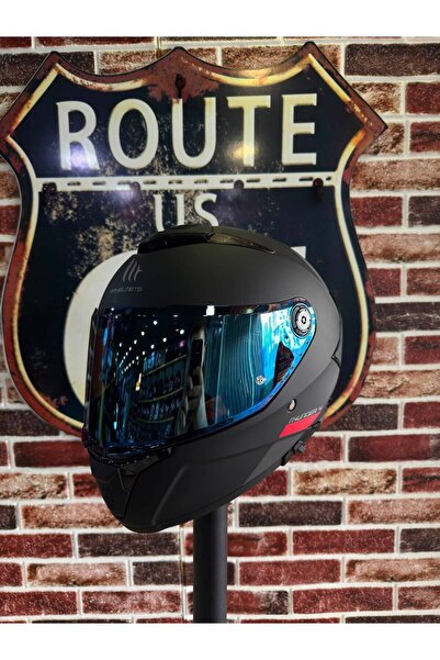 MT Helmets Thunder 4 SV Mat Siyah Kask (+1 Renkli Vizörle Beraber)