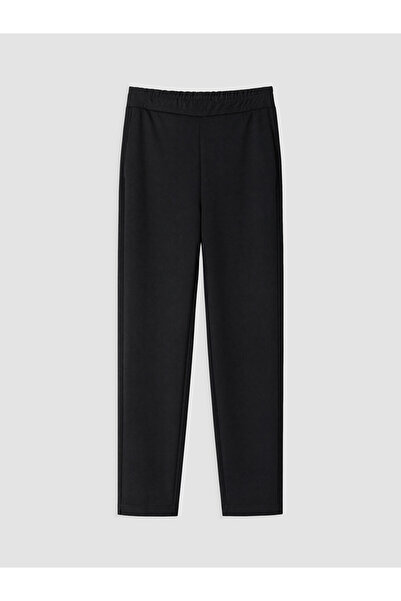 LC Waikiki Black elastic waist soft touch women's trousers