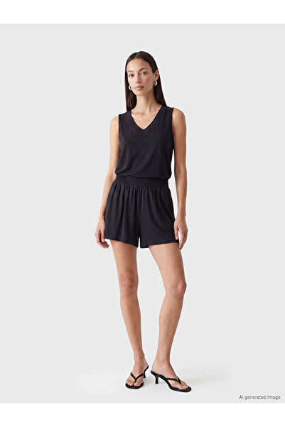 LC Waikiki Black Modal Blend Women's Shorts