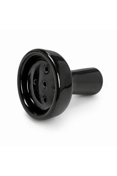 telamon Obsidian Seramik Nargile Lülesi 11 cm | 8 cm Geniş Hazne | Parlak Siy...