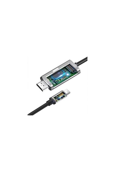 Sarftech Premium Type-C USB-C to HDMI Kablo (4K60Hz,1080P165Hz) HDR Type-C to HDMI 2.0 Görüntü Aktarım Kablosu - 2 Metre