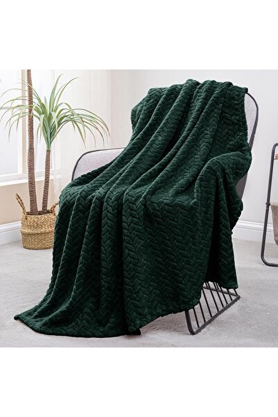 Exclusivo Mezcla Celadon Fleece Throw Blanket for Couch and Bed, 50x70 Inches...