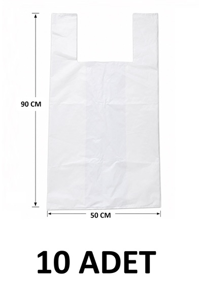 MTKardeşler 10 Pieces of 50X90 cm Thick Durable White Bags, Goods Transport B...