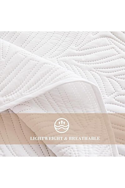 Exclusivo Mezcla Twin Quilt Bedding Set, Lightweight White Quilts Twin Size f...