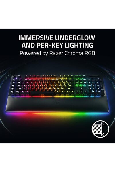 RAZER لوحة مفاتيح الألعاب الميكانيكية السلكية BlackWidow V4 Pro: مفاتيح ميكان...