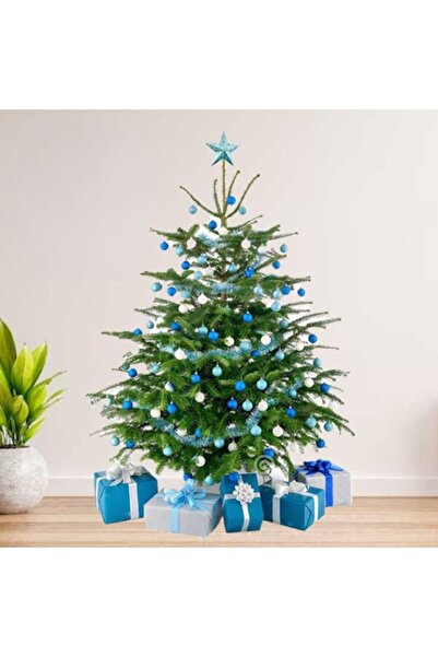 Generic Fresh Premium Christmas Tree with Blue and Silver Decorations 250cm