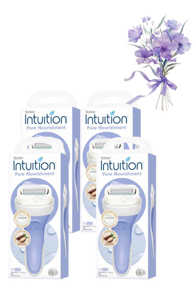 Schick Intuition 4 Pieces Intuition Pure Nourishment Women's Razor Blades wit...