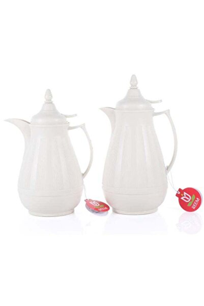 Reem 2-Piece Tea/Coffee Flask Set Beige 0.7L & 1.0L