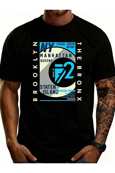 799 Casual Urban Style, Men's T-Shirt, New York City Boroughs Design, Everyda...