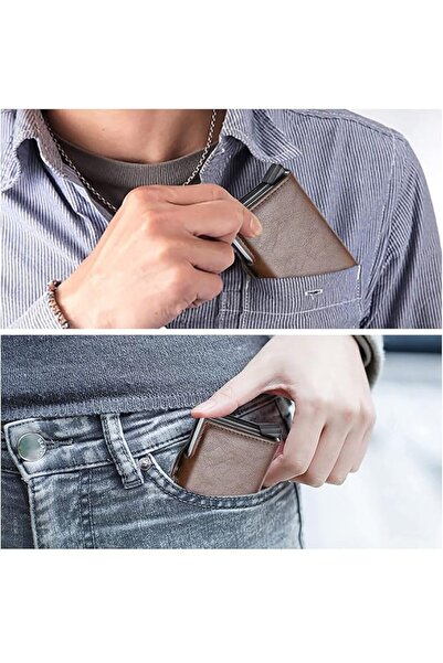 KASTWAVE Wallet for Men Holder, Automatic Pop Up Wallet with RFID, Leather Sl...