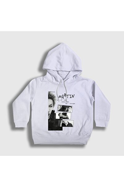 Presmono Unisex Kids White Martin K-Pop Cortis Hooded Sweatshirt 618285Tt