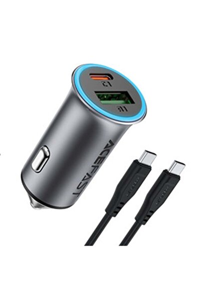Acefast Car Charger with Cable (ACEFAST B16 95W + P5 USB-C) for Laptop and Mo...