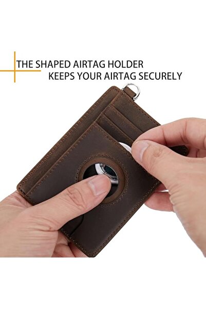 GENERAL LinsCraft Slim Minimalist Airtag Card Wallet for Men & Women, Small L...