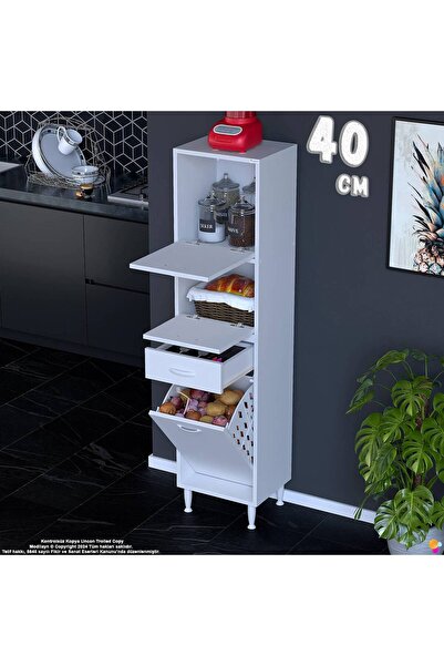 Eliusta Defne 40 cm Çok Amaçlı Mutfak, Bakliyat ve Kahve Köşesi Organizer Dol...