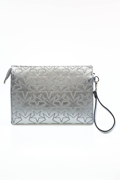 Shkup Women's Star Embroidered Portfolio Handbag Stylish Clutch Bag with Wris...